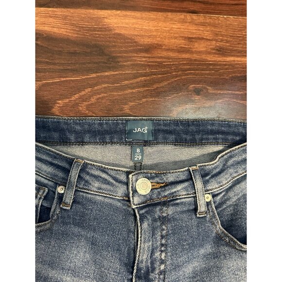 Jag High Rise Women’s Cropped Custom Rolling Stone Jeans Raw Hem,distressed Sz8 - Picture 7 of 11